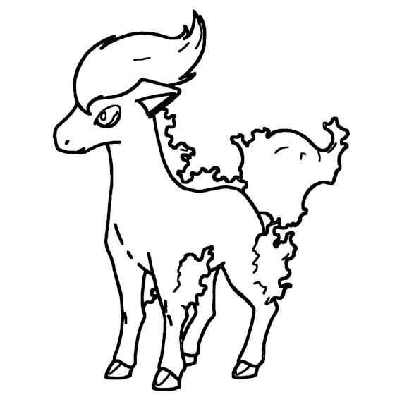 Ponyta Coloring Page - Print IdeaShortcut
