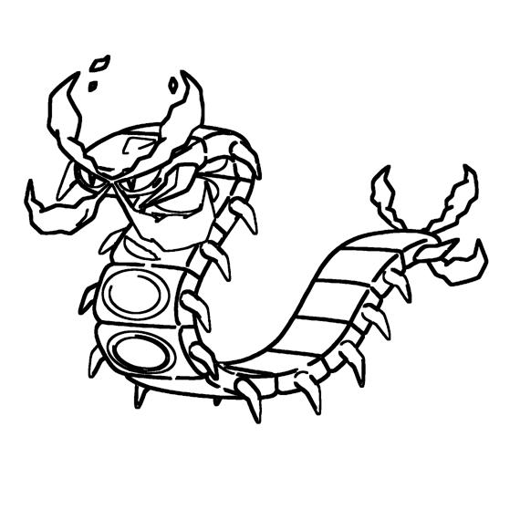 Centiskorch Coloring Page Print IdeaShortcut
