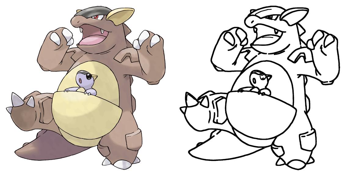 Kangaskhan Coloring Page - Print IdeaShortcut