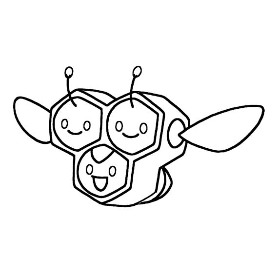 Combee Coloring Page Print IdeaShortcut
