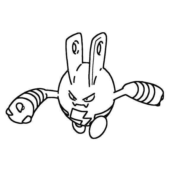 Elekid Coloring Page Print IdeaShortcut