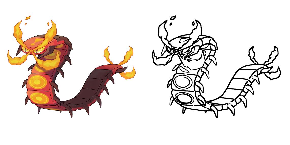 Centiskorch Coloring Page Print IdeaShortcut