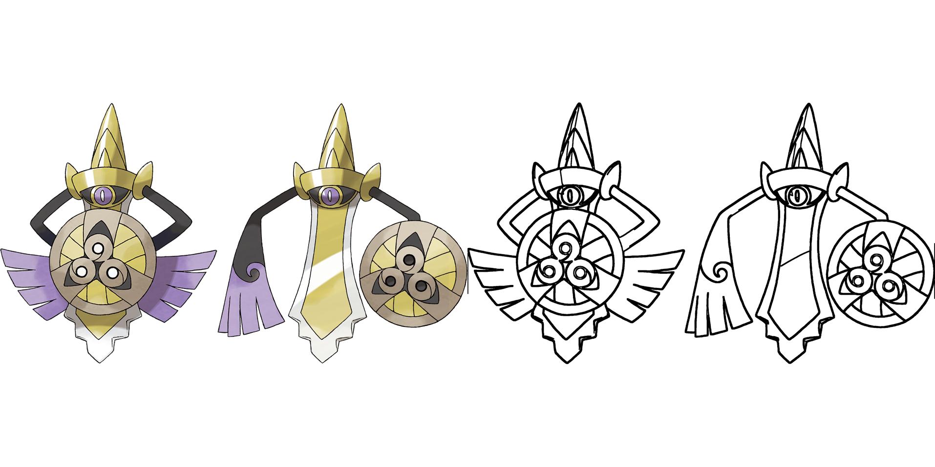 Aegislash Coloring Page - Print IdeaShortcut