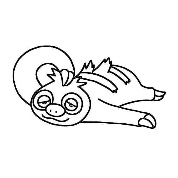 Slakoth Coloring Page Print IdeaShortcut