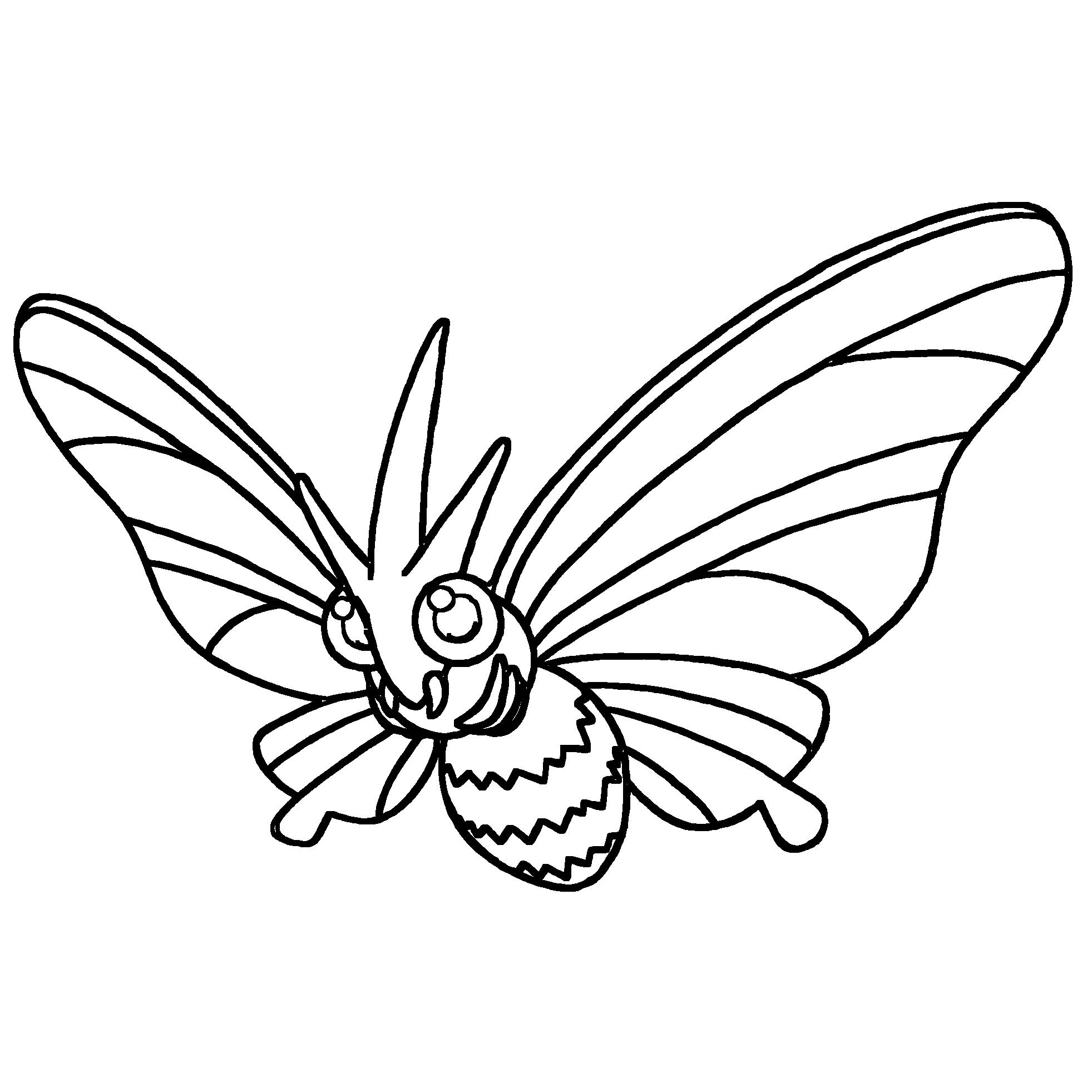 Venomoth Coloring Page Print IdeaShortcut