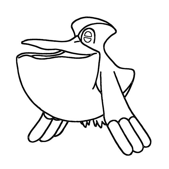 Pelipper Coloring Page Print IdeaShortcut