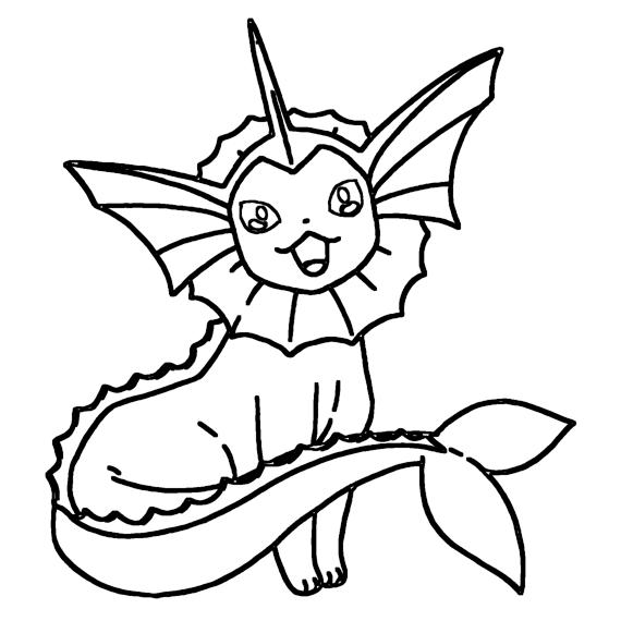 Vaporeon Coloring Page - Print IdeaShortcut