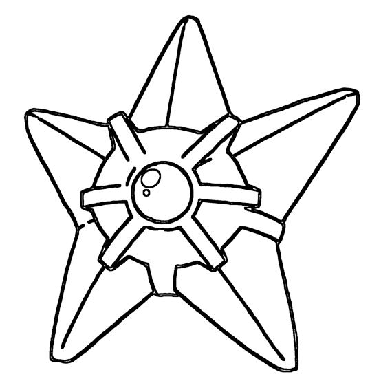 Staryu Coloring Page - Print IdeaShortcut