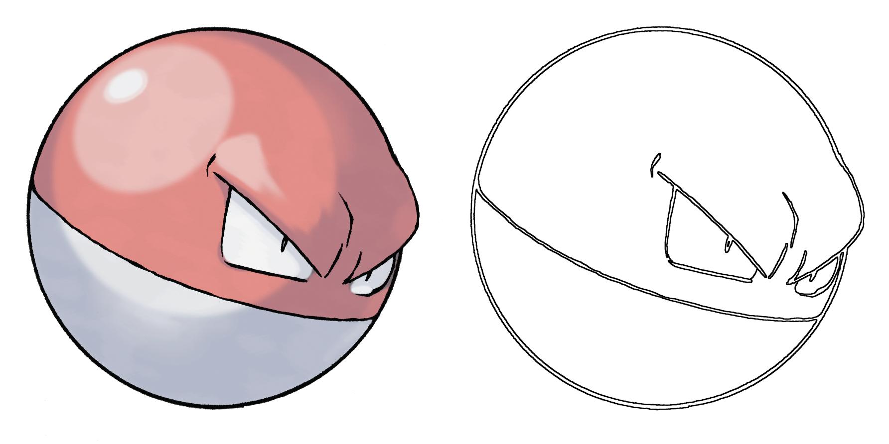 Voltorb Coloring Page Print IdeaShortcut