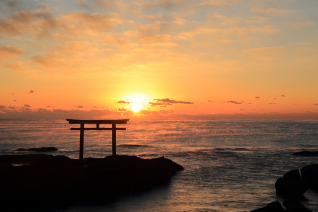 海に沈む太陽