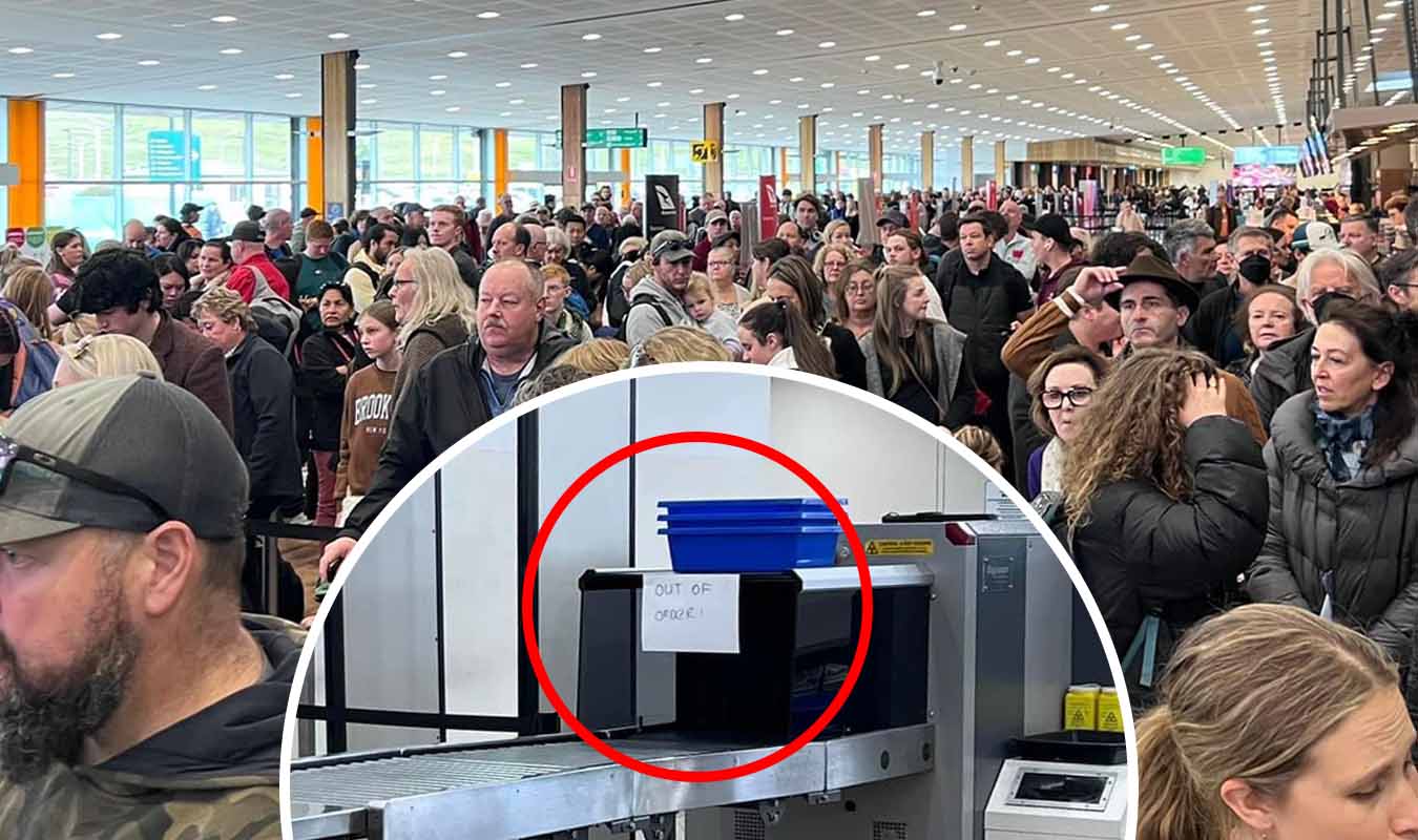 Broken XRay machine causes lengthy school holiday delays at Hobart Airport