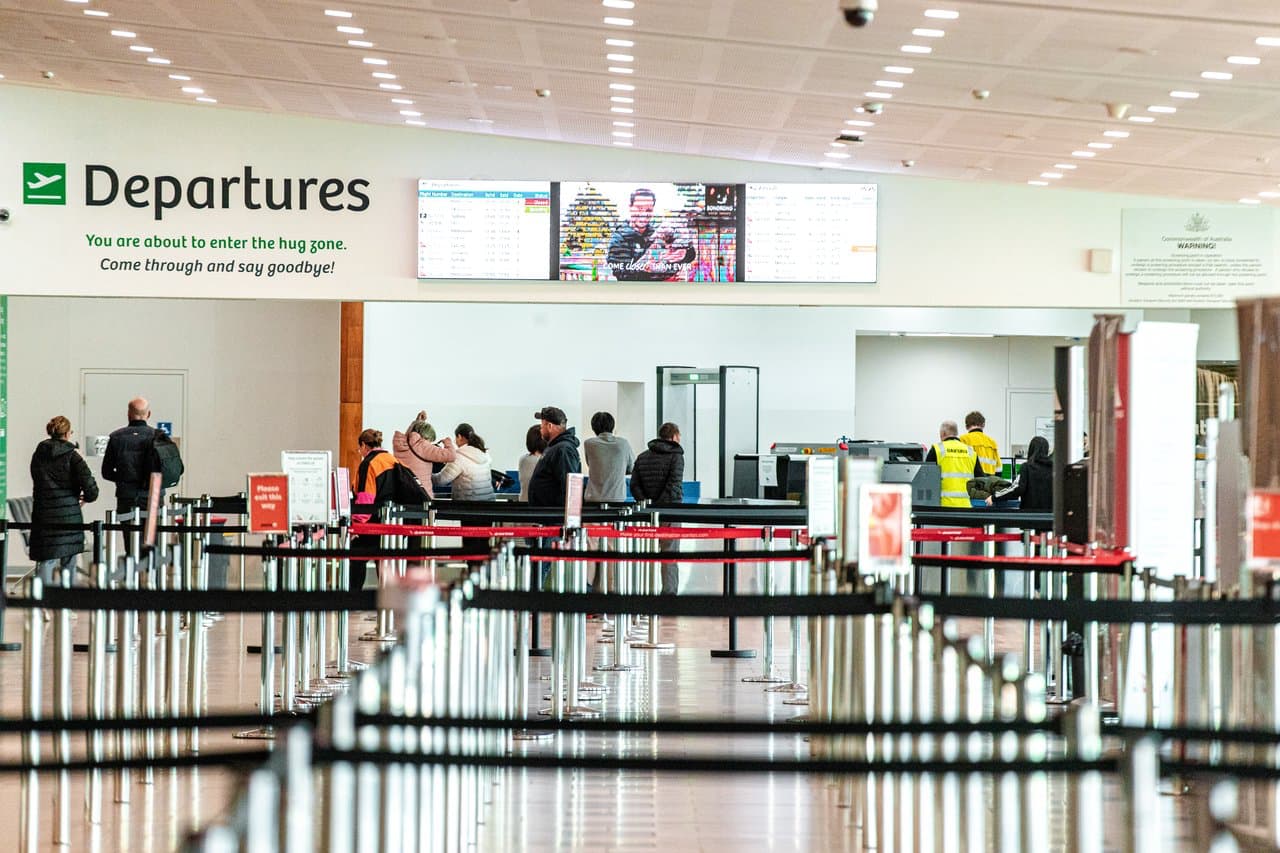 Hobart Airport security screening area