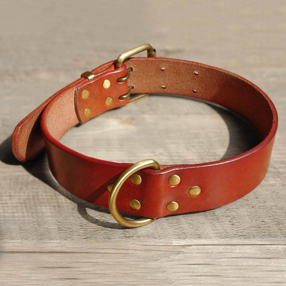 handmade leather dog collars