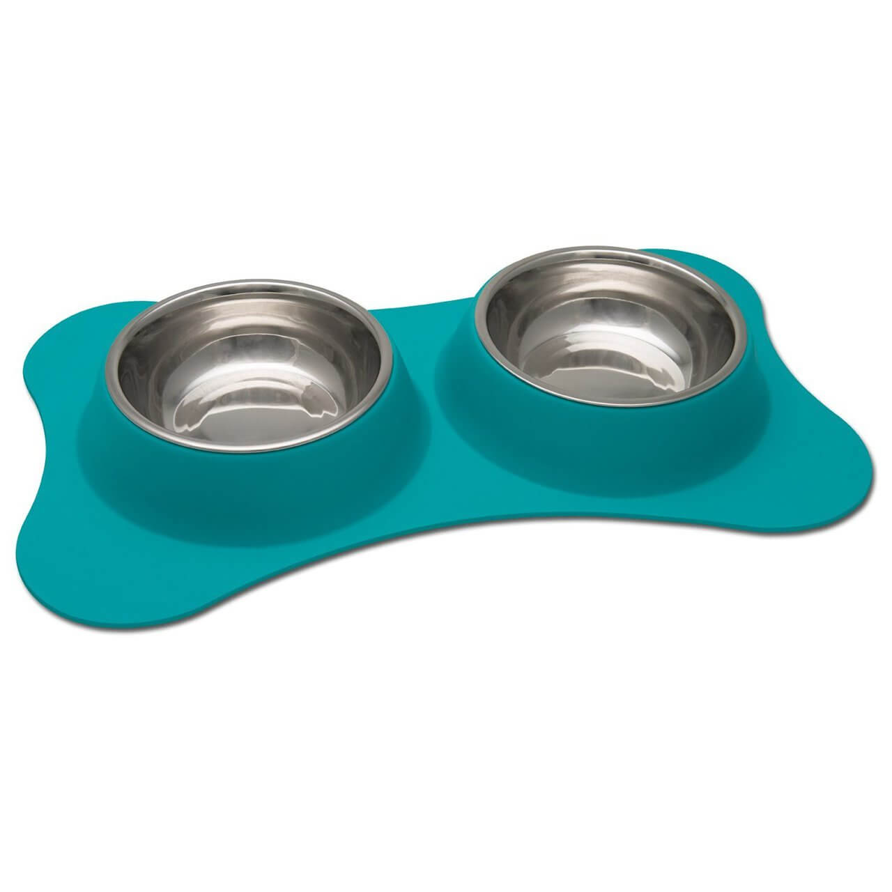 teal dog bowls