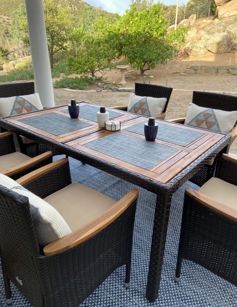 Tangkula 7 Piece Outdoor Patio Wicker Dining Table Set REAL DECORS