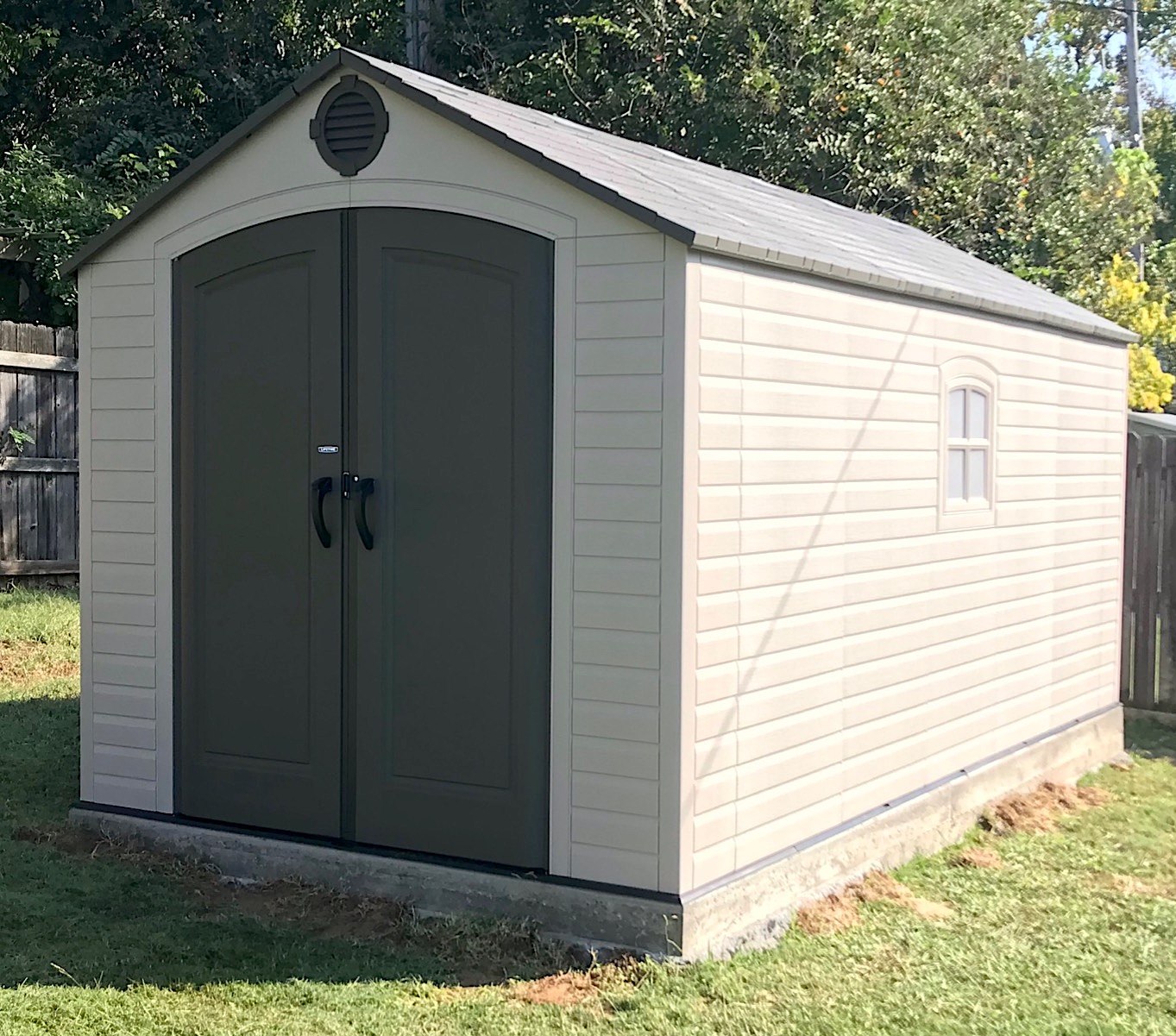 Lifetime 60075 8 X 15 Ft Outdoor Storage Shed Desert Sand REAL DECORS lifetime-60075-8-x-15-ft-outdoor-storage-shed-desert-sand-real-decors
