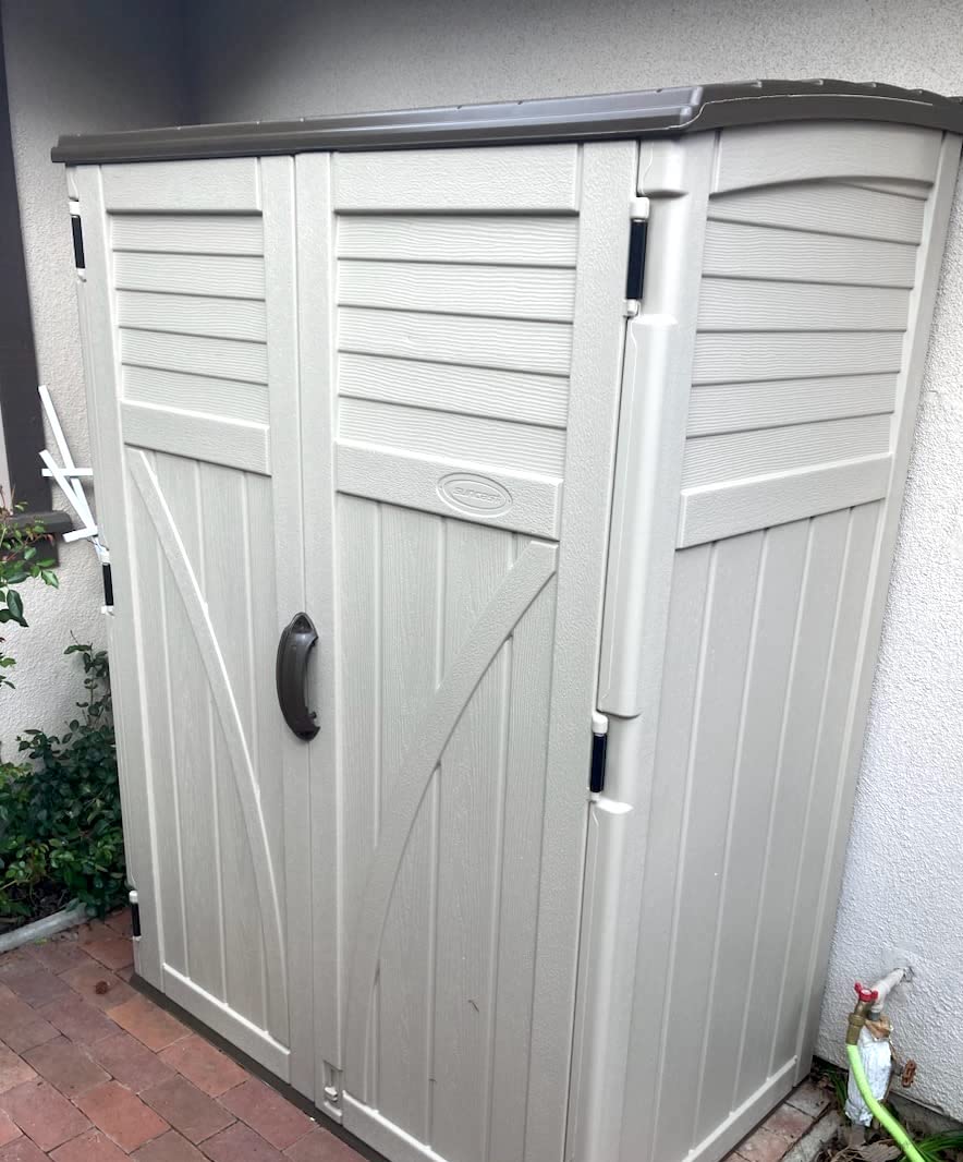 Suncast 54 Cubic Ft. Vertical Resin Outdoor Storage Shed REAL DECORS