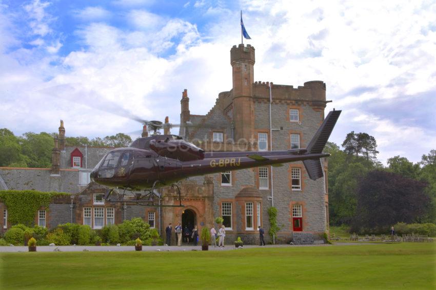 2005 Helicopter Takes Off From Eriska Hotel