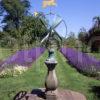 Sundial And Lavbender Flowers At Kellie Castle Fife