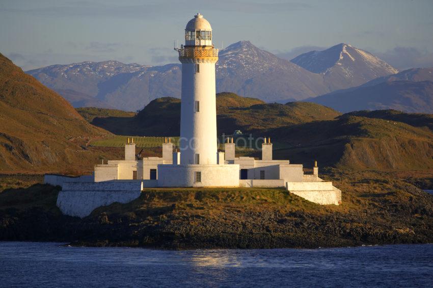 Lismore Lighthouse With Glencoe Hills