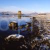 Winter Scene On The Shore At Appin Towards Castle Stalker