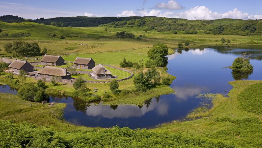 Clan Cottages From Hill