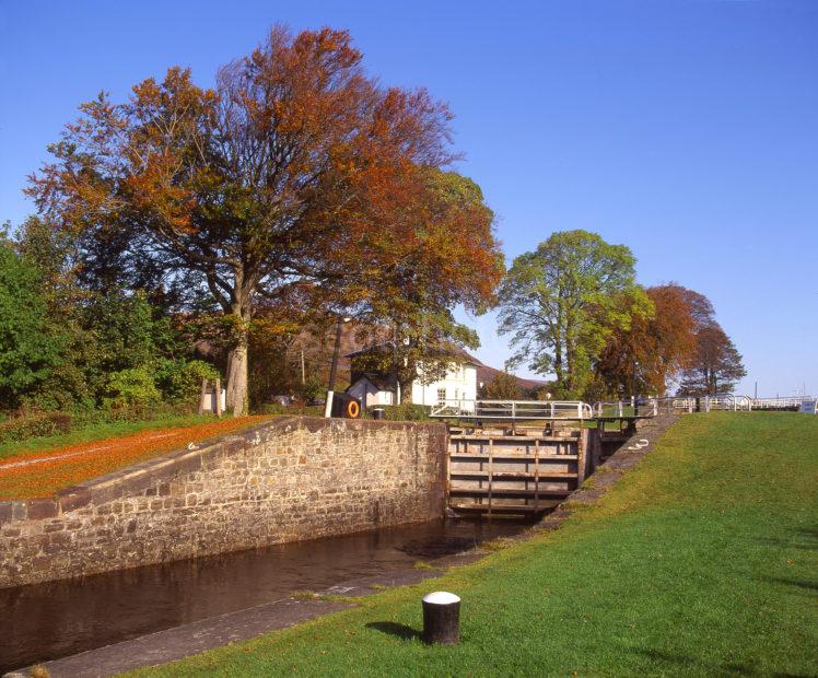 Autumn View Showing The Neptunes Staircase On The Caledonian Canal Corpach Fort William Lochaber 2