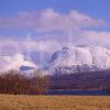 Snow Covered Ben Nevis From Across Loch Eil Lochaber Inverness Shire