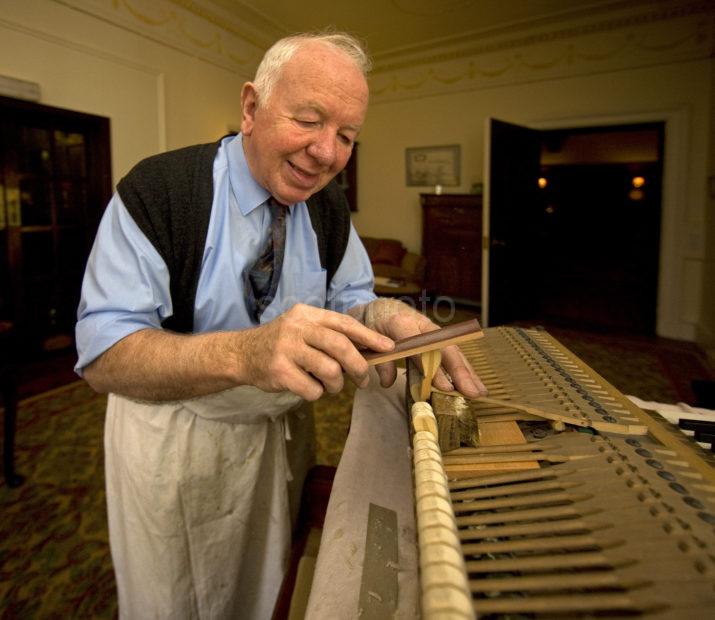 Mr Gray Stripping And Maintaining A Grand Piano At Eriska Hotel