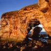 Red Sandstone Sea Arch At Torness East Lothian