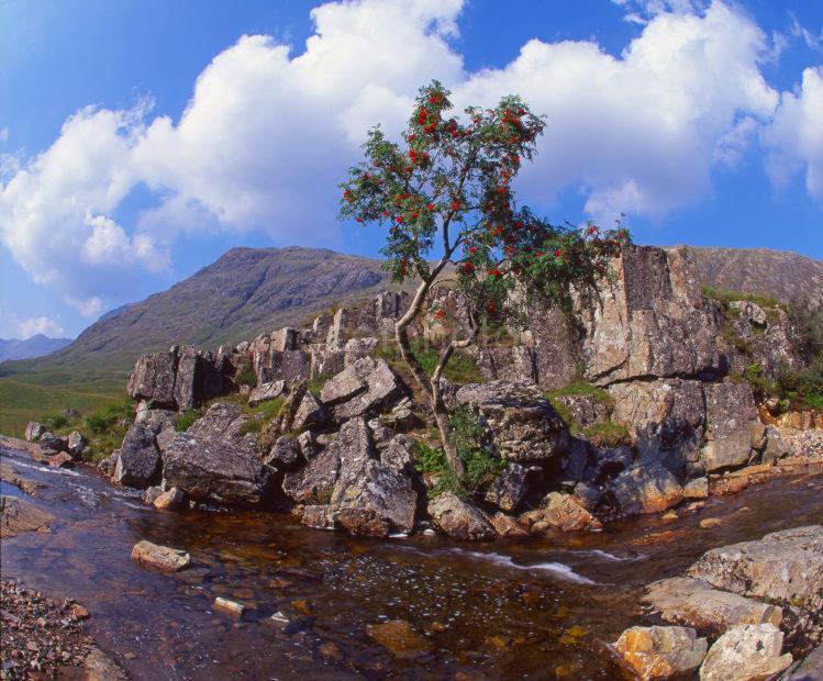 Interesting Rocky Outcrop At The Summit Of The Pass Of Glencoe River Coe West Highlands