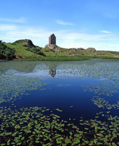 Smailholm Tower Overlooks Tweed Valley Roxburoughshire From Lochan