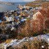 Winter Snow Scene North Side Oban Bay From Tower Oban