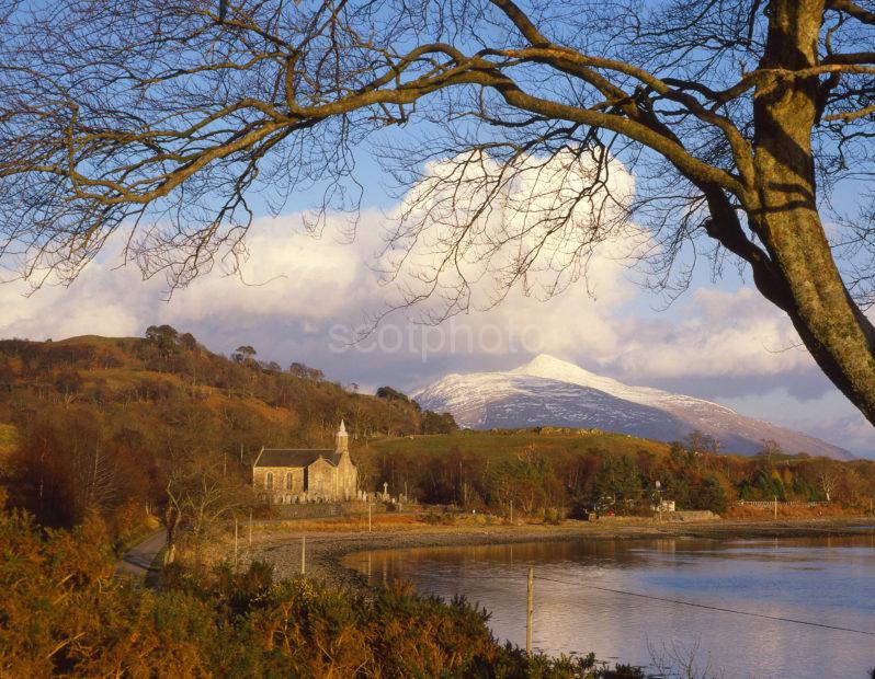 Ardchattan Church And Loch Etive With Ben Cruachan Argyll