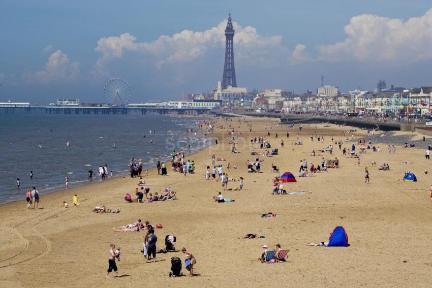 Blackpool Beach And Tower