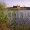 Early Spring Scene From The Shore Of Linlithgow Loch Looking Towards Linlithgow Palace Midlothian