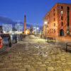 0I5D3458 DUSK IN ALBERT DOCK TOWARDS THE PUMP HOUSE LIVERPOOL