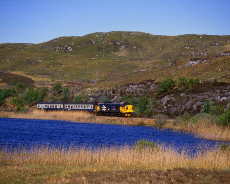 Class 370127 Heads A Two Carriage Mallaig To F William Train Nr Mallaig