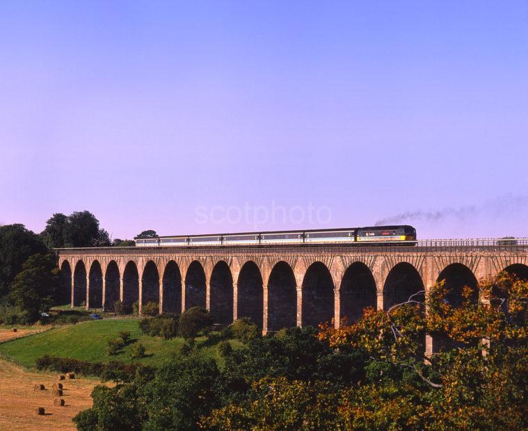 Push Pull Scotrail Class 47 Linlithgow Viaduct Edinburgh To Glasgow Train 1988