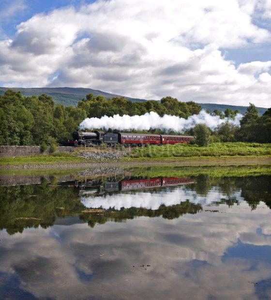 Portrait Of The Great Marquess Alongside Loch Eil F William To Mallaig Line