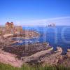 A Dramatic View Towards Tantallon Castle And The Bass Rock East Lothian