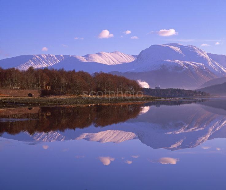 Peaceful Reflections Of Ben Nevis On Loch Eil Lochaber