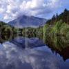 Reflections From Lochan Trail Forest Walk Glencoe With Ben Vair