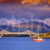 Dramatic Evening Light Over Connel Bridge And Loch Etive Hills Connel Argyll