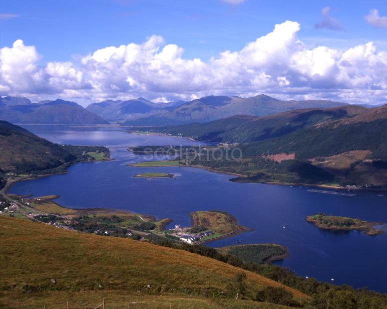 Loch Leven And Ballachulish Brisge And Morvern Hills From Glencoe