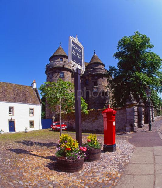 Unusual View Of Falkland Palace In The Small Royal Burgh Of Falkland Situated At The Foot Of The East Lomond Hills Fife