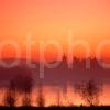 Sunset Afterglow Silhouette Linlithgow Palace On Linlithgow Loch