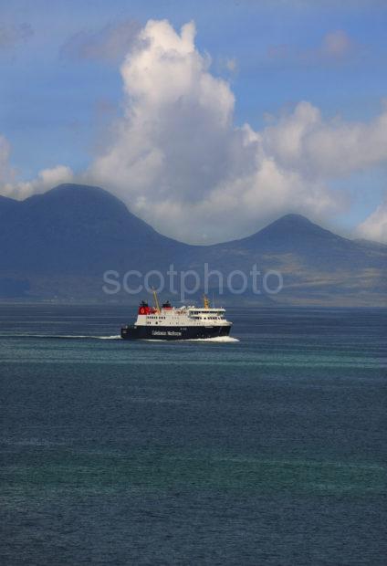 MV Finlaggan With Paps Of Jura