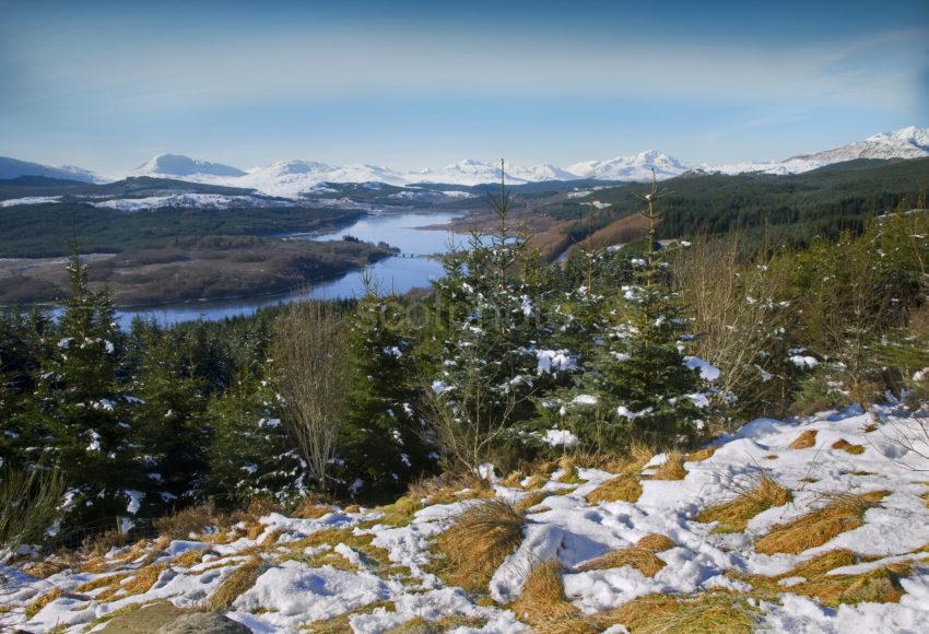 Winter View Across Loch Garry Towards Knoydart