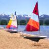 Wind Surfer Sails On Shore Of Loch Morlich Cairngorms